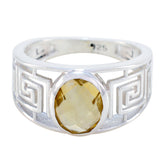 Agustina Filigree Yellow Solitaire Ring Citrine Yellow